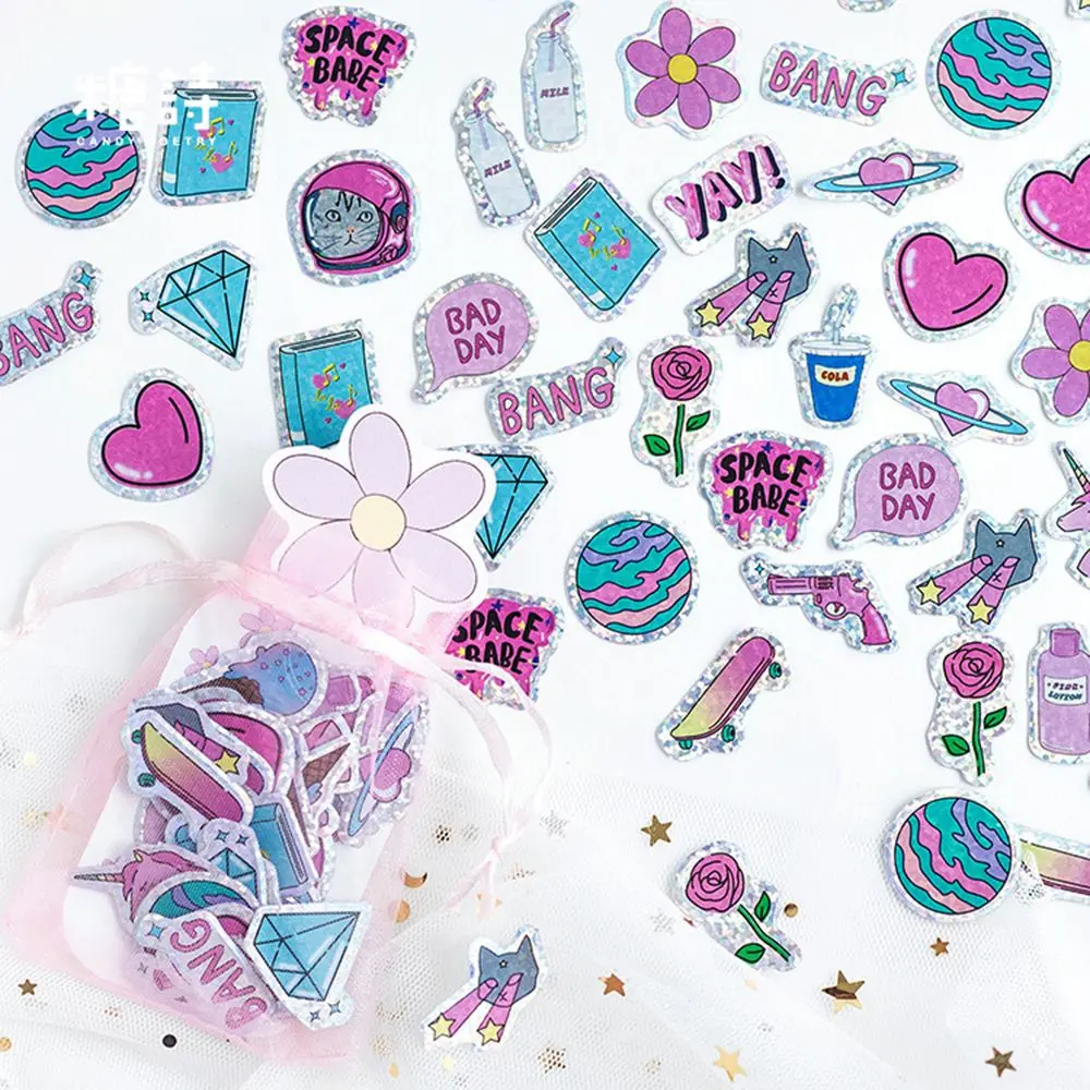 

100pcs/lot PVC japanese Cat Kawaii Cute Girl Custom Stickers for Planner Stationery Travelers Notebook Accessories Stationary
