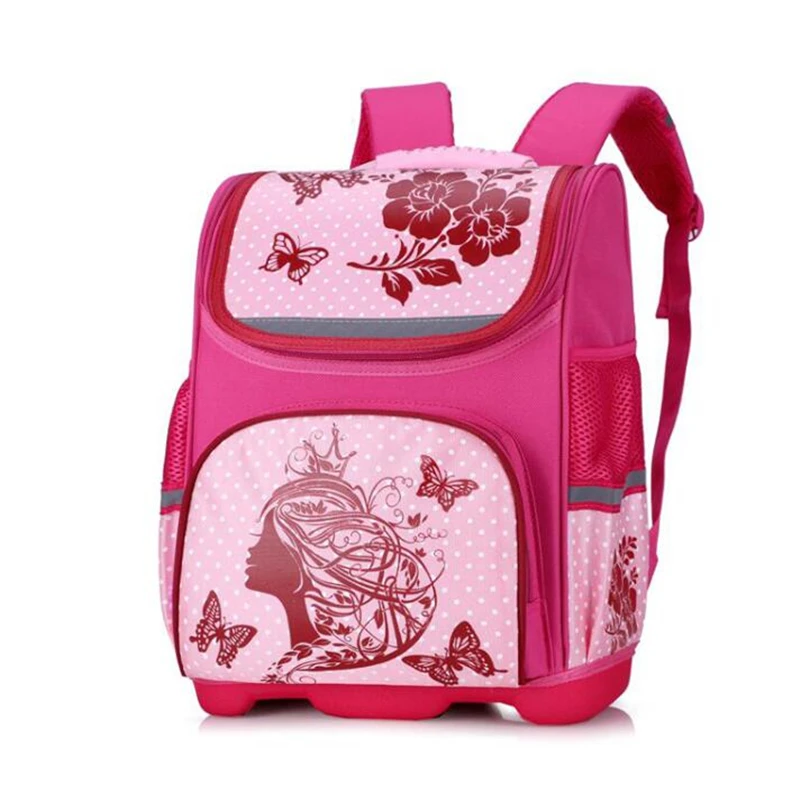 Школьные сумки для девочек, ортопедический рюкзак с фиолетовыми бабочками и цветами, высокое качество, Mochila Infantil, большой объем, для начальной школы, 1-5 лет, подарок для детей