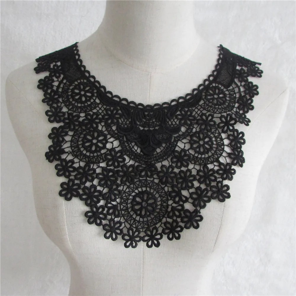 Buy brand new fashion style black embroidery lace
