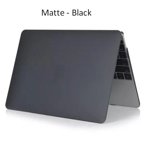 Кристальный матовый чехол для ноутбука Macbook Pro 13 без сенсорной панели A1708 A1706 Чехлы для Macbook Pro 15 A1707 с сенсорной панелью - Цвет: Matte black