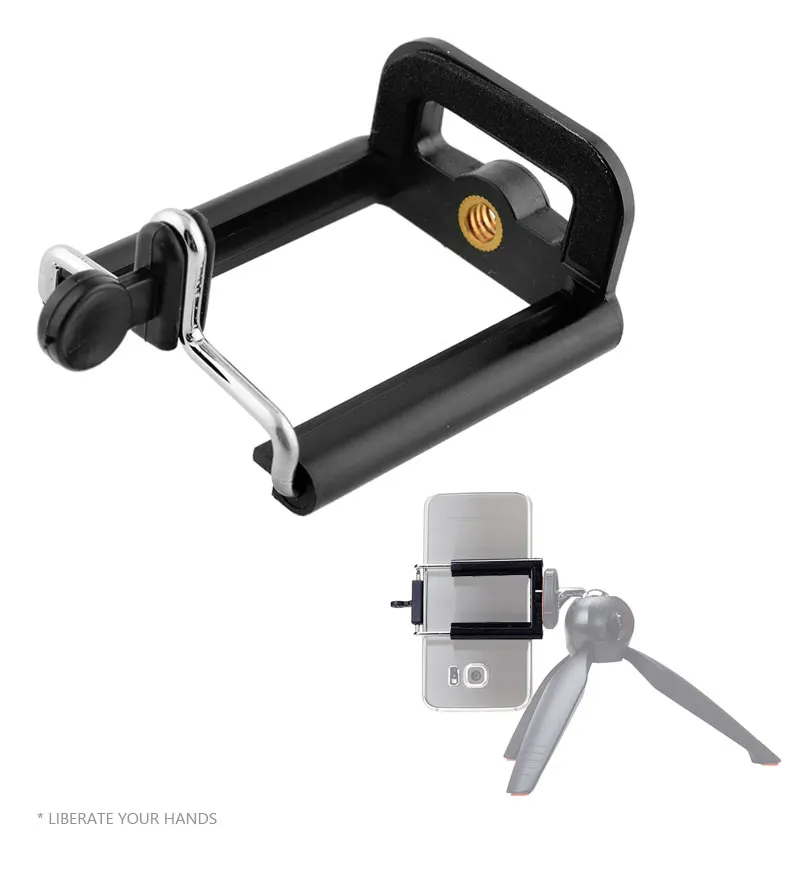 Universal Stretchable Mobile Phone Clip Holder Mount Bracket Adapter Selfie Stick Clip for Cell Phone Camera Tripod Stand Mount Adapter Monopod (1)