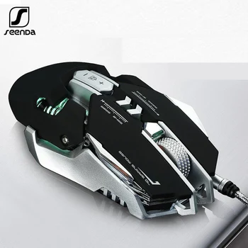 

SeenDa 7Buttons Programmable Gaming Mouse Detachable Wired Optical LED Computer Mice USB Cable Ergonomic Mouse for Laptop