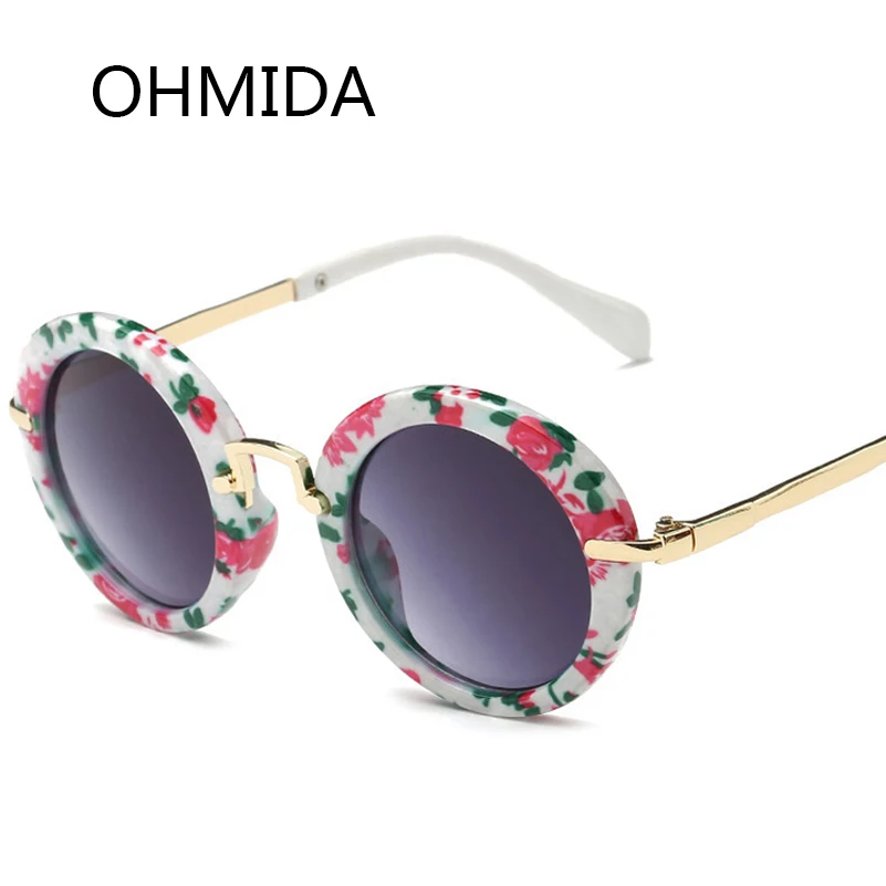 Солнцезащитные очки ohmida Новая мода круглый зеркало дети брендовая Дизайнерская обувь Защита от солнца винтажные очки, ретро ребенок очки Óculos De Sol Gafas