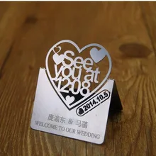 Серебристый лазерная резка металла Свадебное приглашение, персонализированные службы поддержки 100 шт./лот, js3