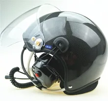 Real carbon material Paramotor helmet with noise cancel headset Factory directly sale free shipping
