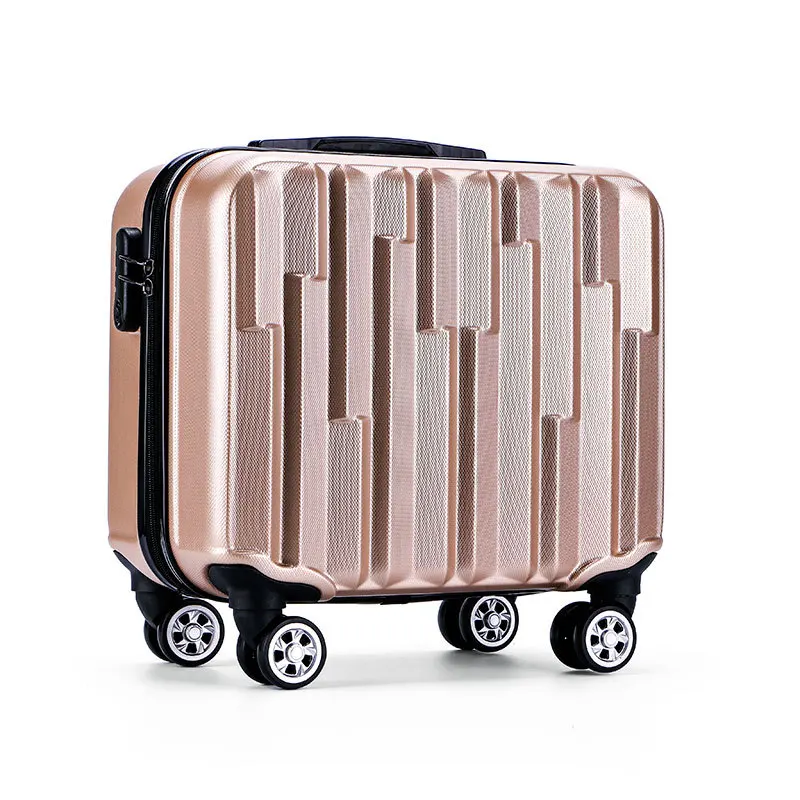Известный бренд Тележка Багажная коробка чемодан в деловом стиле 18 дюймов доска из АБС компьютерная коробка Дорожный чемодан сумка - Цвет: 18 inch