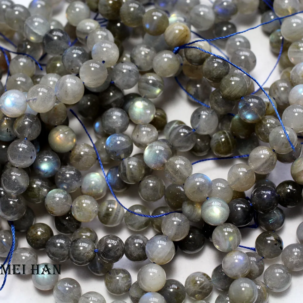 

Meihan (1 strand/set) natural grade A+ labradorite 9.5-10.5mm & 11.5-12.5mm smooth round loose beads for jewelry making design