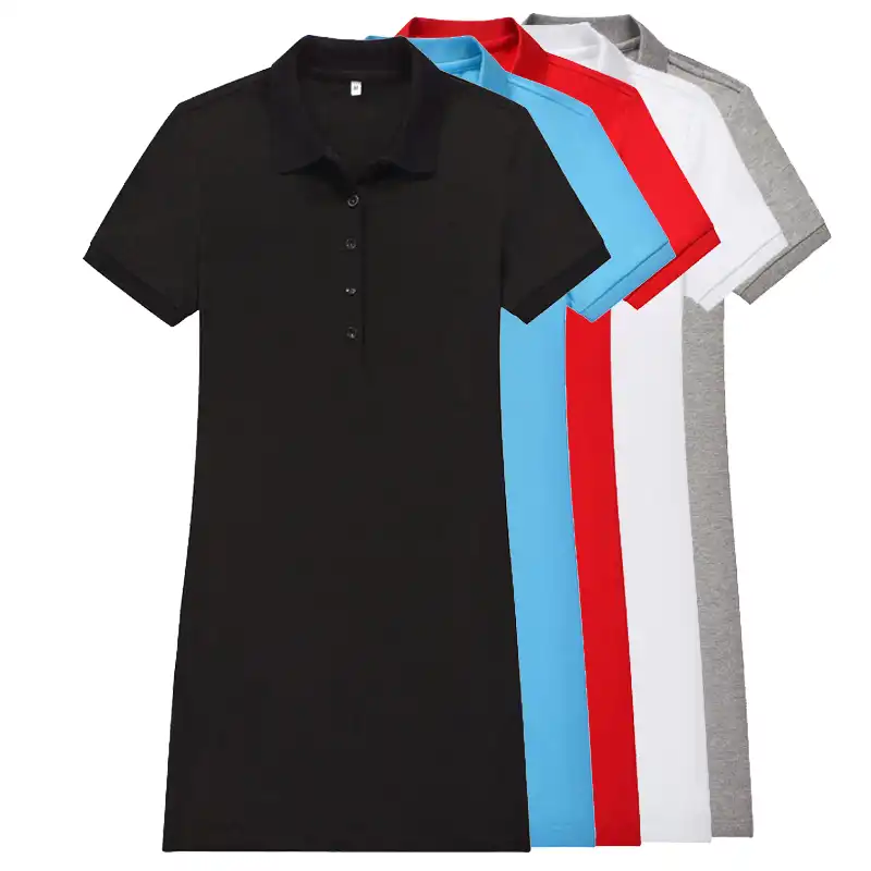 vestido tipo camisa polo