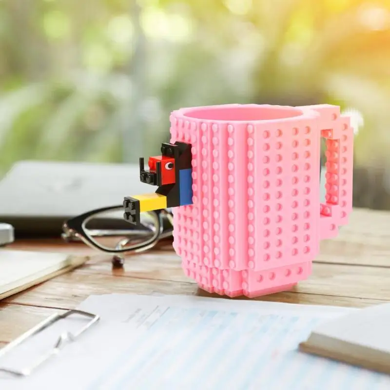 

NEW High Quality 350ml Creative Milk Mug DIY Building Blocks Brick Drinking Water Coffee Cup Insulation Drinking Cups