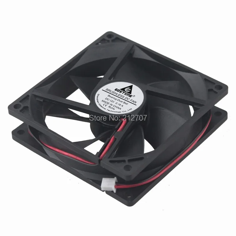 Gdstime 92mm x 25mm DC 12V 2-Pin Ball Bearing Computer Cooling Fan for PC Case and CPU Cooler image 3