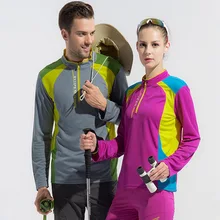 Эластичная дышащая анти-УФ быстросохнущая походная Футболка мужская женская Треккинговая футболка с длинным рукавом для спорта на открытом воздухе мужские футболки, AM025