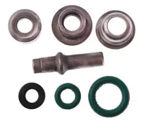 Rubber set and dumping set
