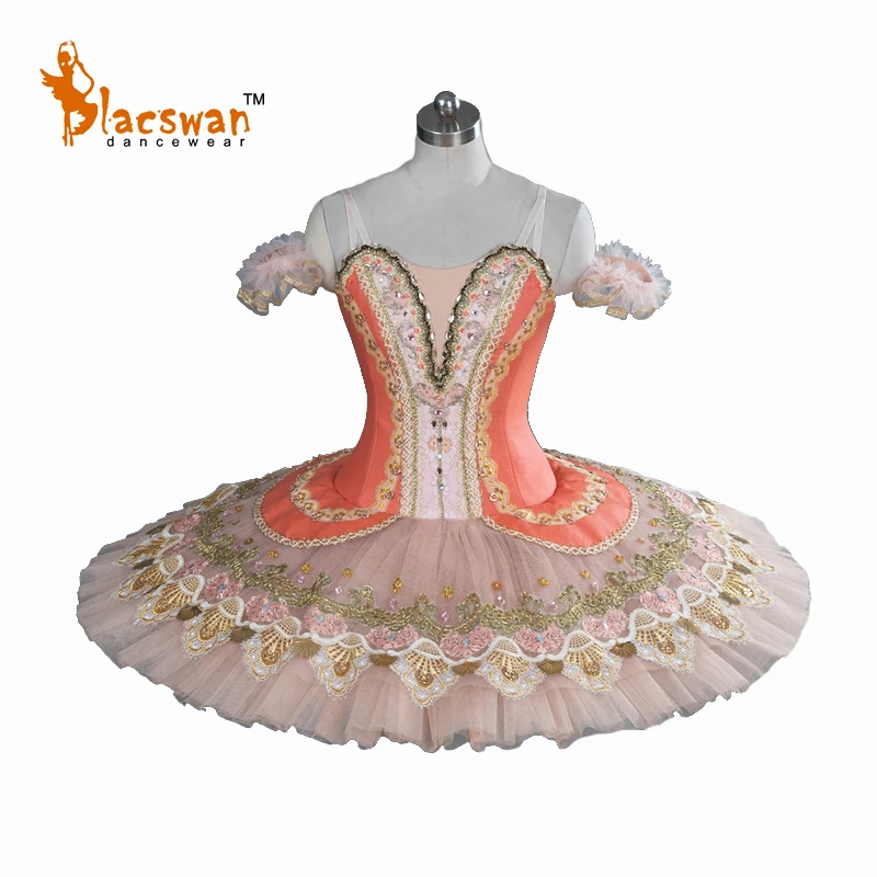 

Professional Ballet Tutu Costume BT811 YAGP Competition Tutus for Girls Orange Classical Ballet Tutu Stage Costume