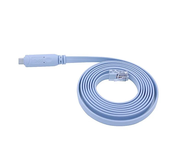 

USB 3.1 Type C to RJ45 Male to Male Data Transfer Extension Console Cable Configuration Wire for Android Phone Router 1.8M