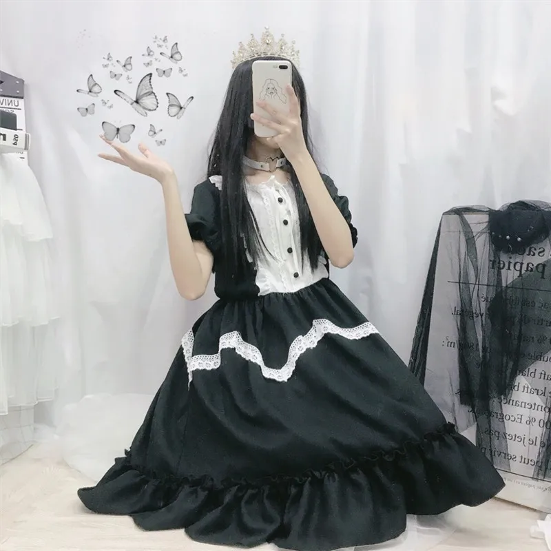 LISM Summer Japanese Lolita Vintage Dress Female Soft Girl Wind Cute Fungus Lace Short Sleeve -Zentai shop online HTB1oCaQXBSD3KVjSZFqq6A4bpXat.jpg