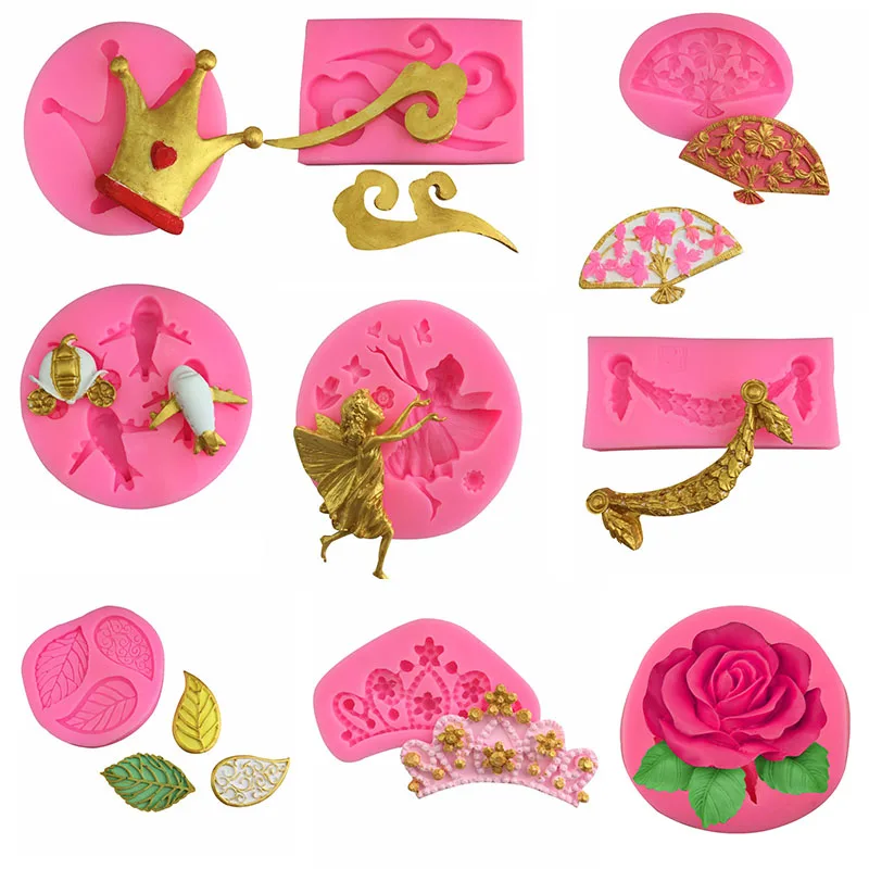 

DIY Leaf Fondant Cake Decorating Tools Flower Silicone Molds Leaves Cupcake Chocolate Candy Kitchen Baking Moulds