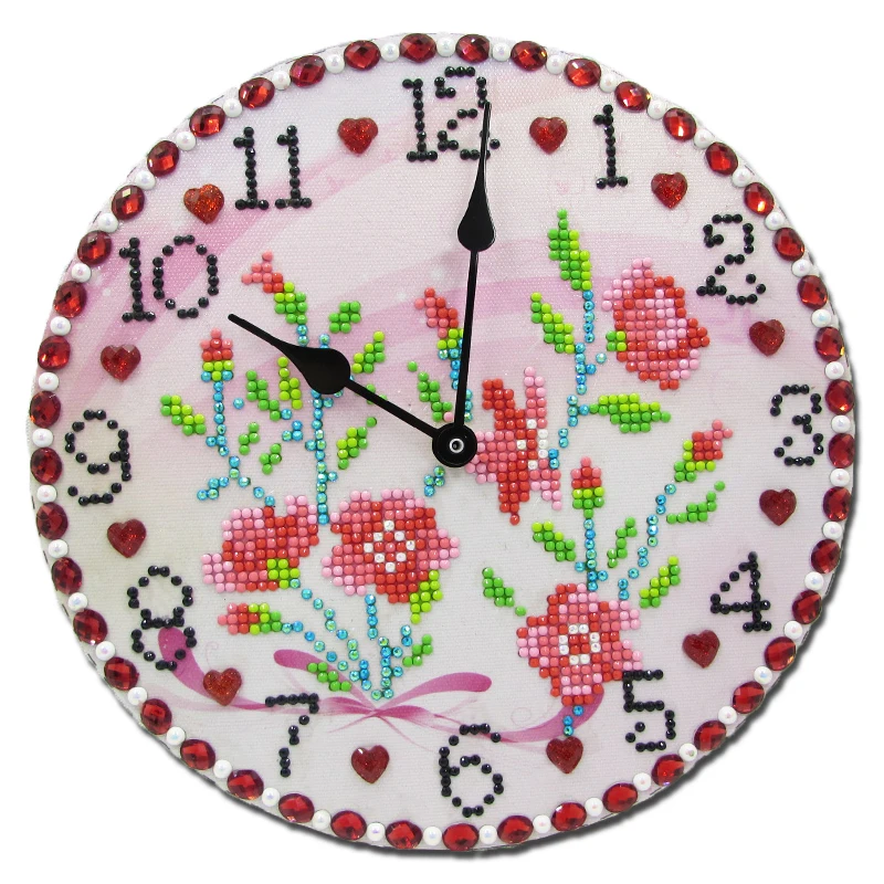 

DPF DIY diamond clock 5D round diamond painting diamond cross stitch diamond embroidery wall painting clock crafts decoration