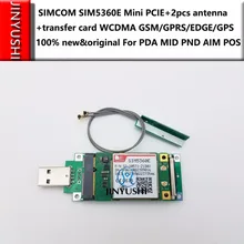 JINYUSHI для SIM5360E Mini PCIE+ 2 шт антенна+ карта передачи WCDMA GSM/GPRS/EDGE/gps Новинка и для PDA MID PND AIM POS