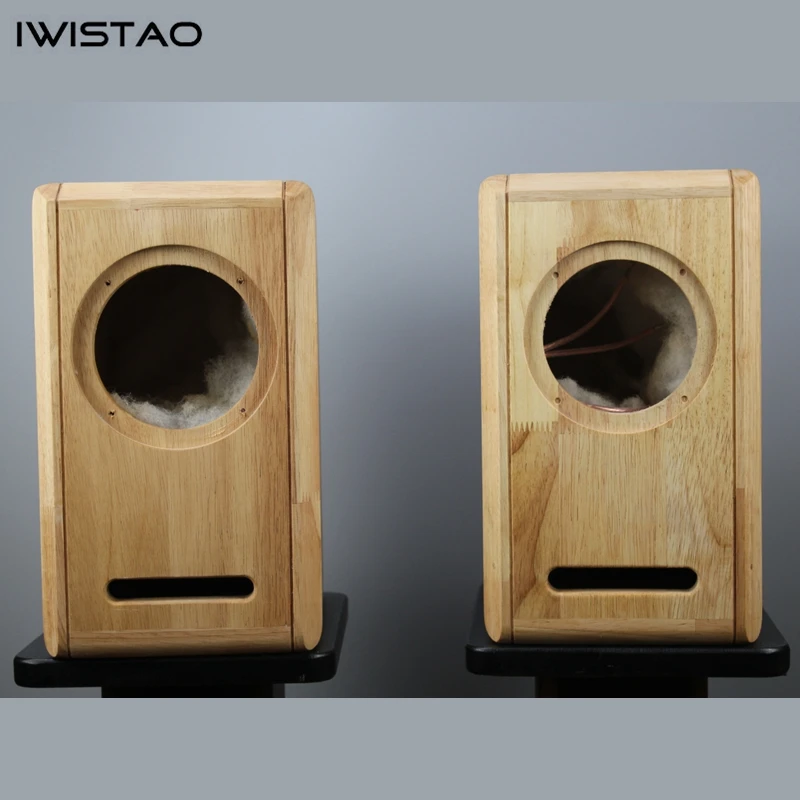 Iwistao HIFI 6,5 дюймов полный диапазон динамик пустой шкаф 1 пара готовой древесины дуба лабиринт структура для лампового усилителя