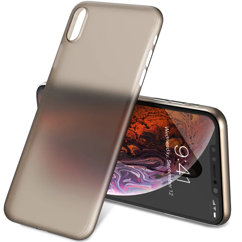 

Matte Semi Transparent Phone Case for iPhone Xs Ultra-Thin Hard Cover Slim Fit World's Thinnest Protect Bumper