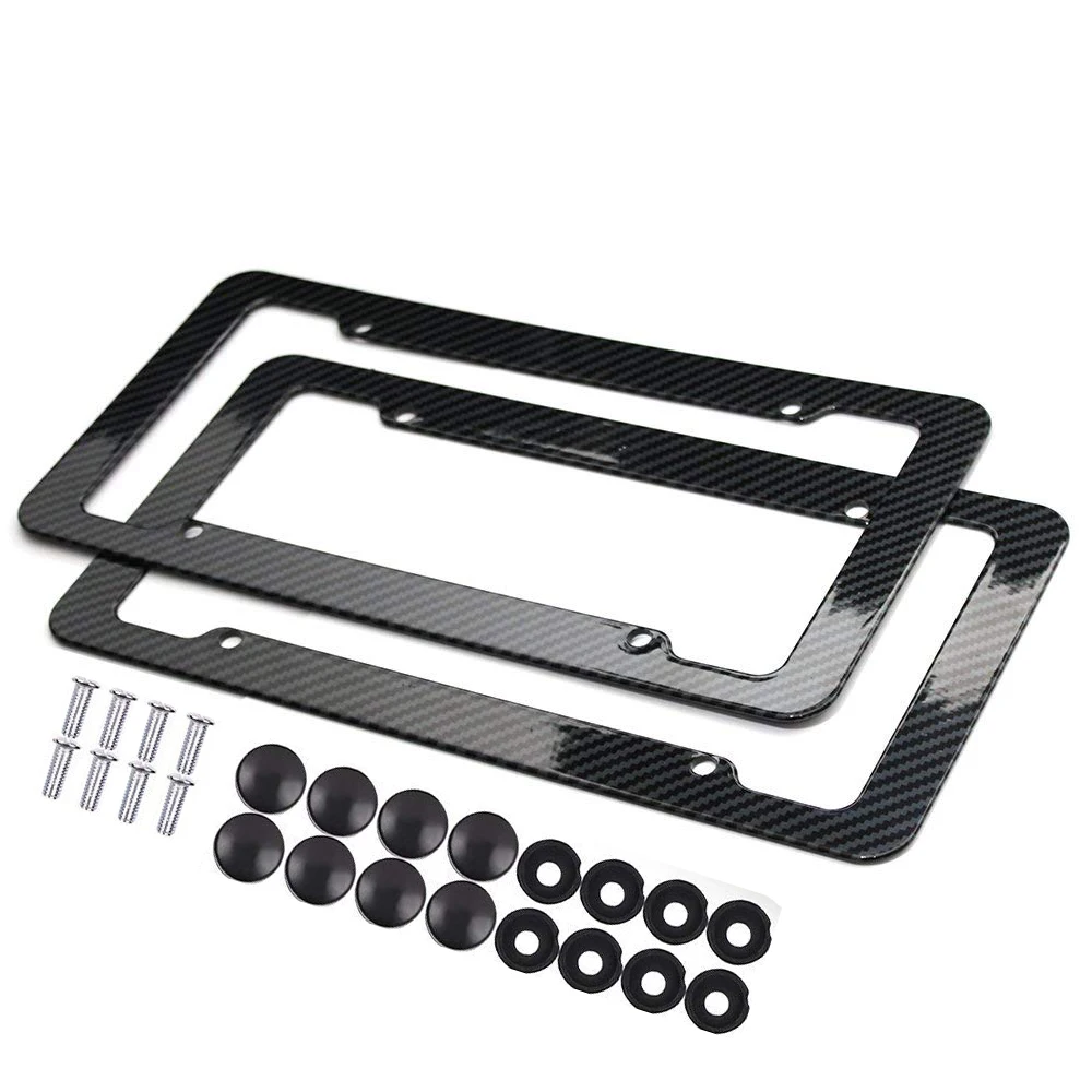 2 Pcs Slim Bottom Us Standard Polished Stainless Steel License Plate 2 Pcs Slim Bottom Us Standard Polished Stainless Steel License Plate Frame Caps Included Chrome In From Automobiles Motorcycles On
