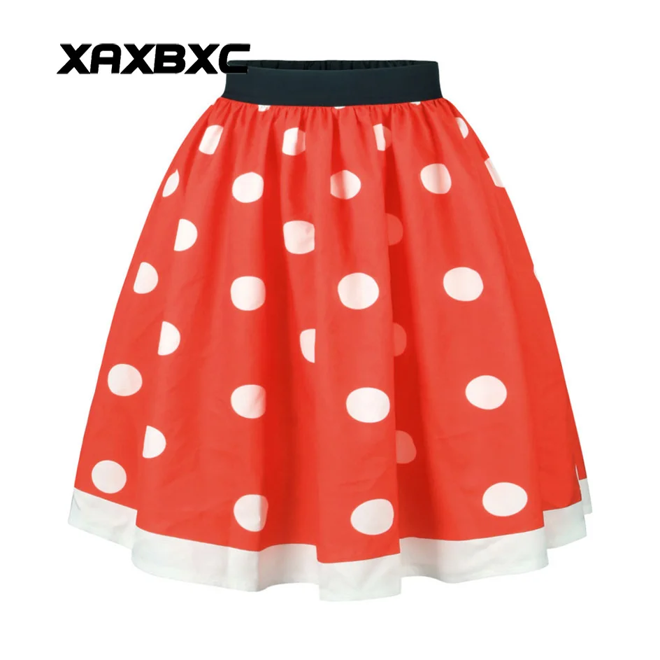 XAXBXC 004 Новинка, летняя сексуальная юбка принцессы для девочек, юбка-пузырь, фламинго, птица, пианино, 3D принты, Скейтер, плиссированная, до колена, миди, Женская юбка - Цвет: 009