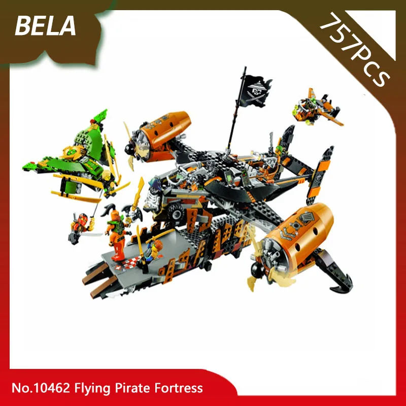 

Bela 10462 757pcs Ninja Series Flying Pirate Fortress Model Building Blocks Set Bricks Toys Compatible with Legoings