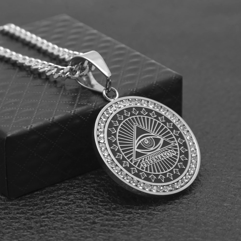 Подвески Uwin Eye of Providence ожерелье с прозрачными стразами классическое модное хип