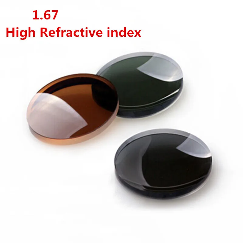 

Optical UV Protection HD 1.67 Aspheric Sun Lens Myopic Astigmatism Prescription Men Women Brown Black Gray Dark Green Multicolor