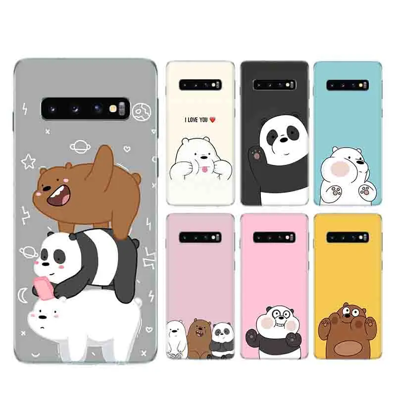Three little bears Soft TPU Bumper Case For Samsung A90 A80 A70 A60 A50 A50S A40 A30 A30S A20E A10E A10s S10Plus M40 M30 Cover |