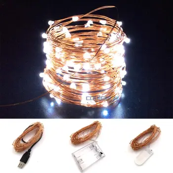 

1m 2m 3m 4m 5m 10m Waterproof Cooper Wire LED String Light Battery Powered LED Strip Garland Lamp for Christmas Holiday Decor
