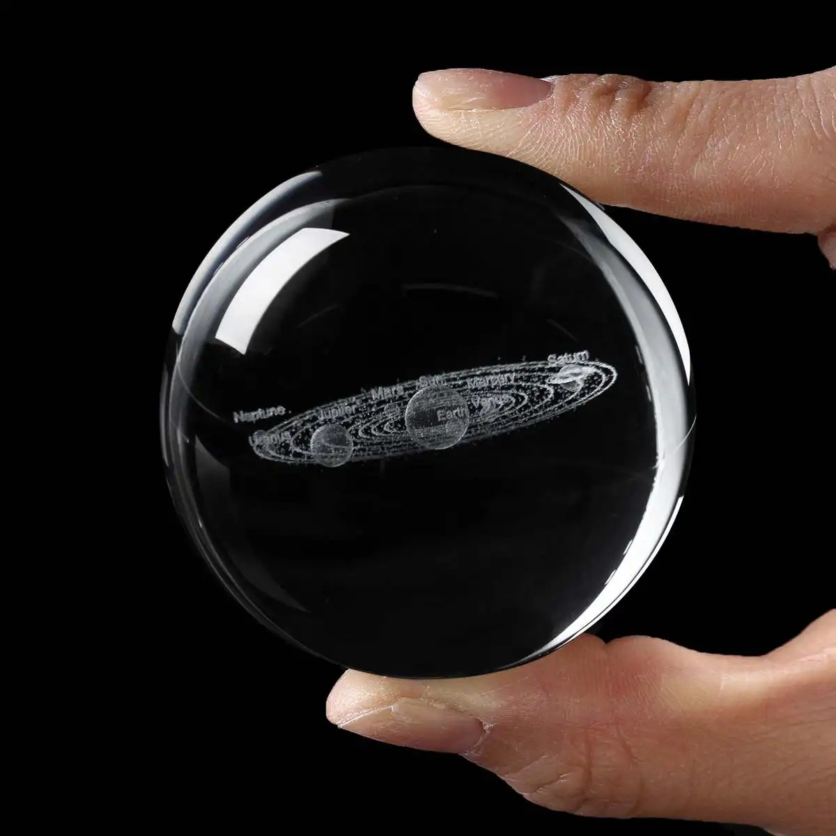 6 см лазерная гравировка солнечная система шар 3D миниатюрная модель планет Сфера Стеклянный Шар Орнамент домашний Декор подарок для астрофила