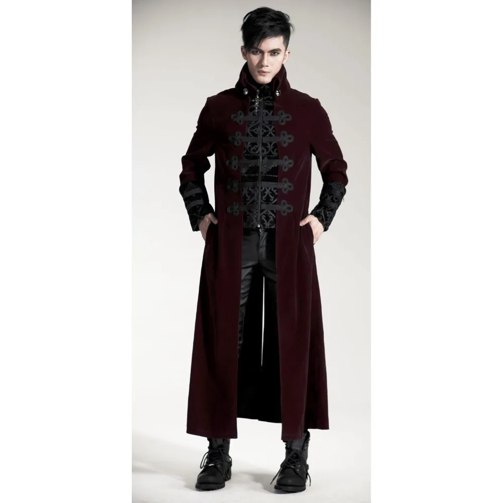 Мужская длинная куртка с капюшоном два цвета черный и красный Y401|mens long jackets coats|long