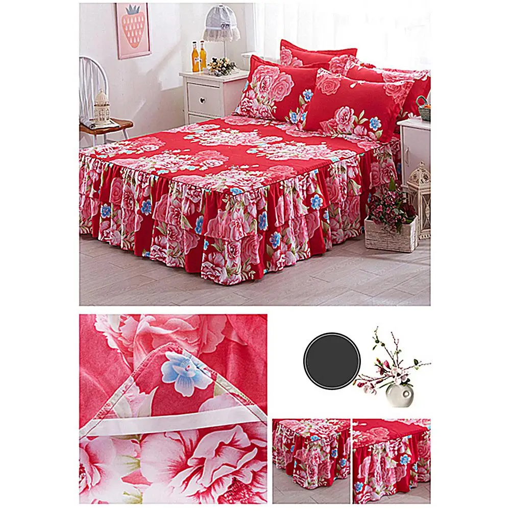 Новое поступление 180*200 см и 150*200 красивое платье кровать с цветком принтом Love Eternal