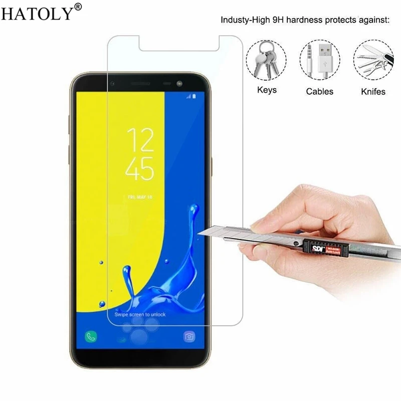 2 шт. закаленное стекло для samsung Galaxy J6 2018 ультратонкая Защитная пленка J600f|Защитные
