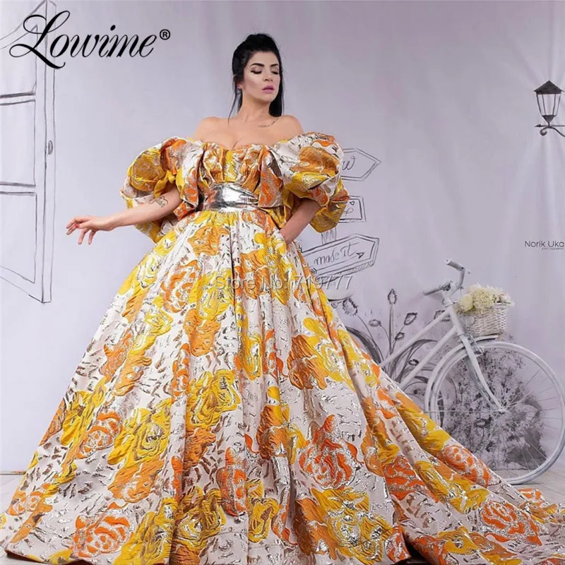 

Middle East Women Formal Evening Dresses 2019 Couture Off The Shoulder Long Prom Dress Muslim Arabic Party Gowns Robe De Soiree