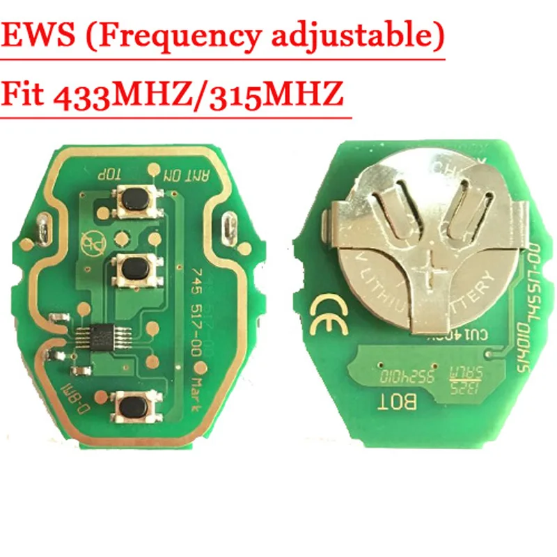 

(10pcs)EWS Remote Key Circuit Board 315MHz or 433MHz adjustable 2-in-1 For BW