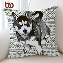 BeddingOutlet צרוד כרית כיסוי גיאומטרי האצטקים לזרוק כיסוי גרפיטי כלב כרית מקרה קריקטורה לילדים דקורטיבי ציפית(China)