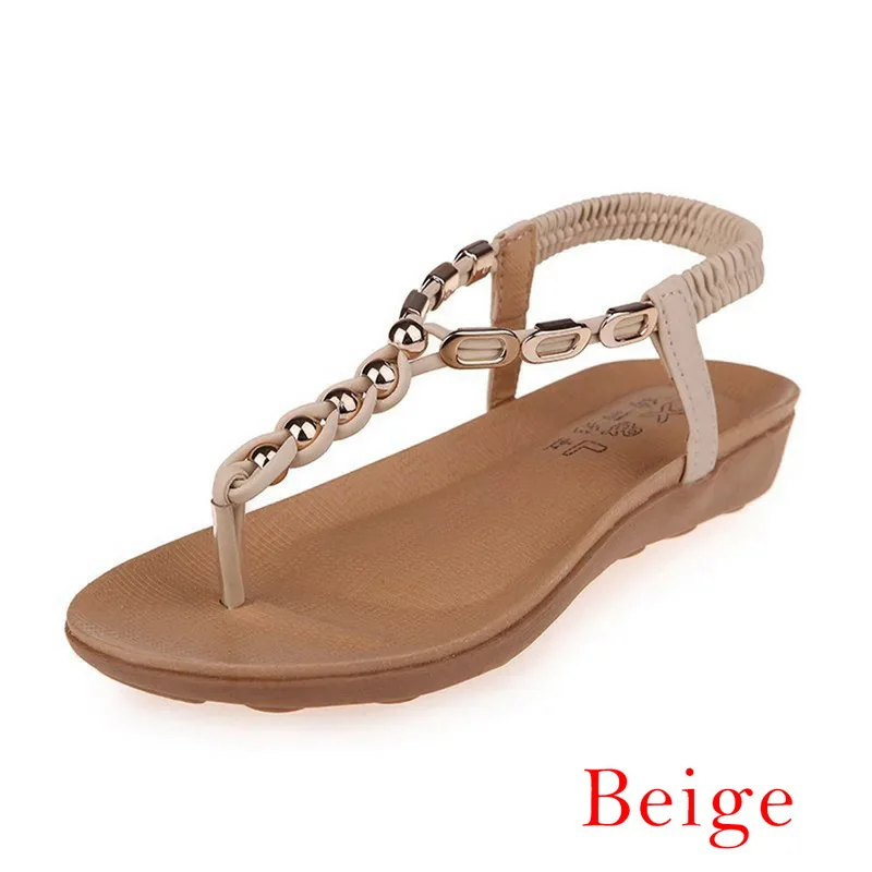 WENYUJH Women Sandals 2019 New Flats Sandals Women Summer Women Shoe Bohemia Style Flip Flop Beach Shoes Women Beach Slipper