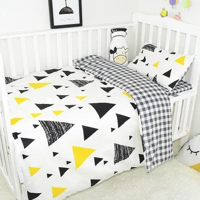 

With Filling Bed Sheet Pure Cotton Baby Linen Baby Crib Set For Both Girl and Boy Nordic Style Warm ,Duvet /Sheet/Pillow