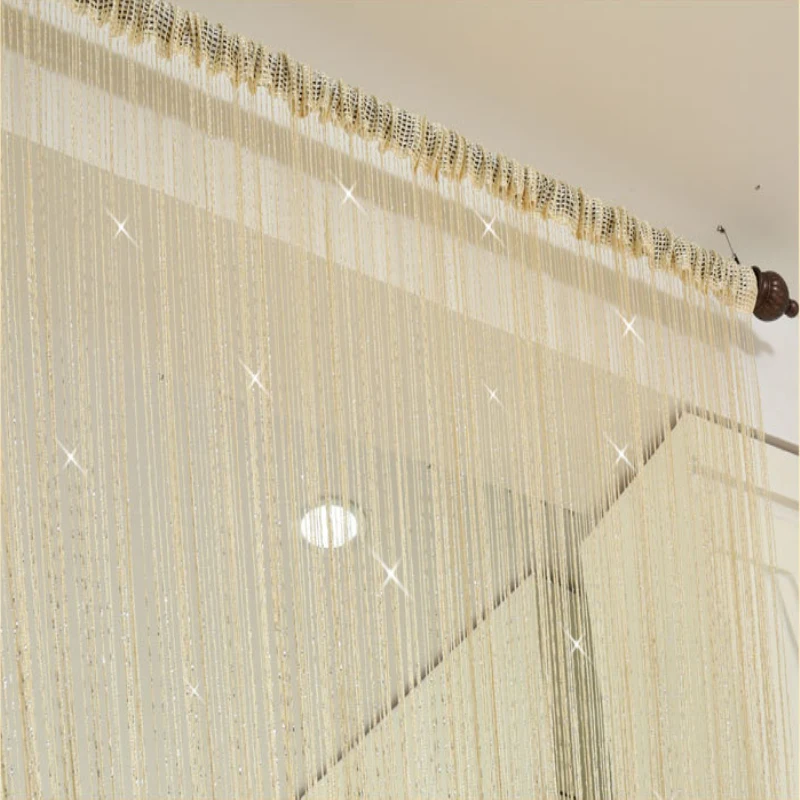 Струнные занавески оконная панель шторы-разделитель пряжа балдахин украшение дома Кафе Кухня Висячие двери шторы 1 м* 2 м T& 246#10