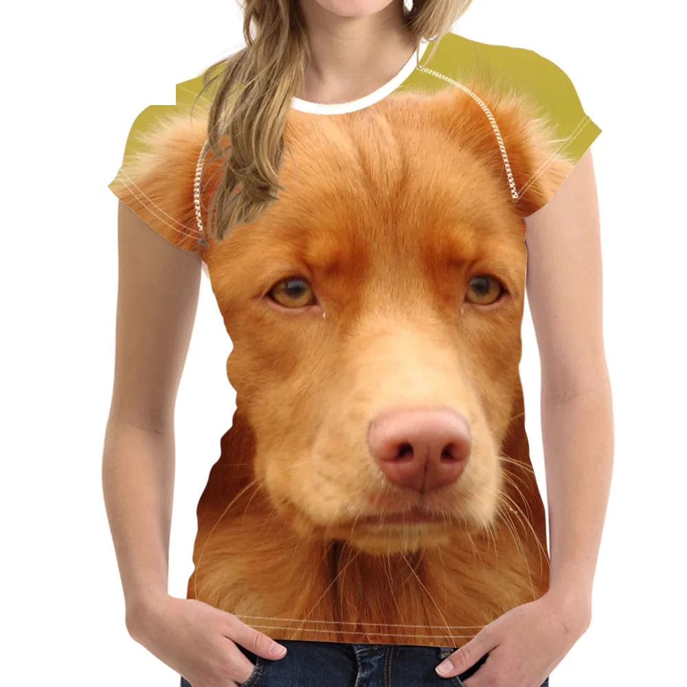 

Harajuku Woman Summer T Shirts Cute Nova Scotia Duck Tolling Retriever Dog Print Female Short T-shirts Causal Tees