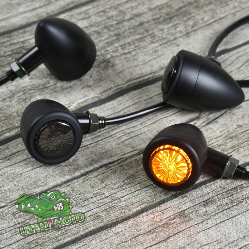 

Retro motorcycle general universal Aluminum alloy bullet CNC CE certification high brightness indicators turn signal lights