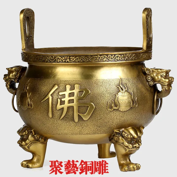 

Furnace copper incense burner decoration daming xuande furnace three-legged tripod feng shui products