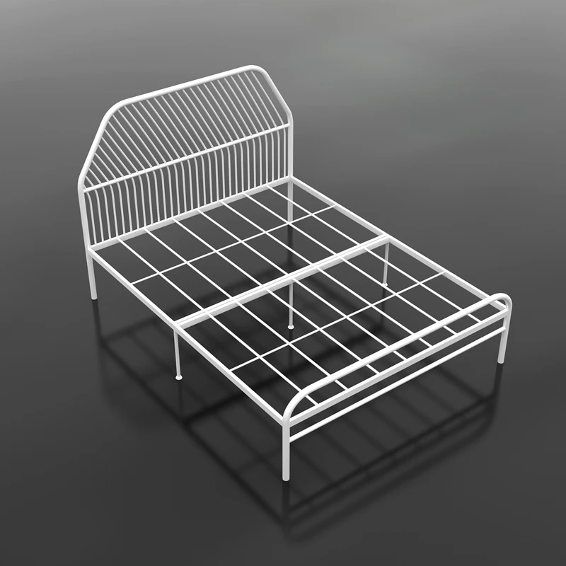 Modern contracted adult 1.8 meters iron art bed double bed children iron frame steel frame princess bed 1.2 meters 1.5