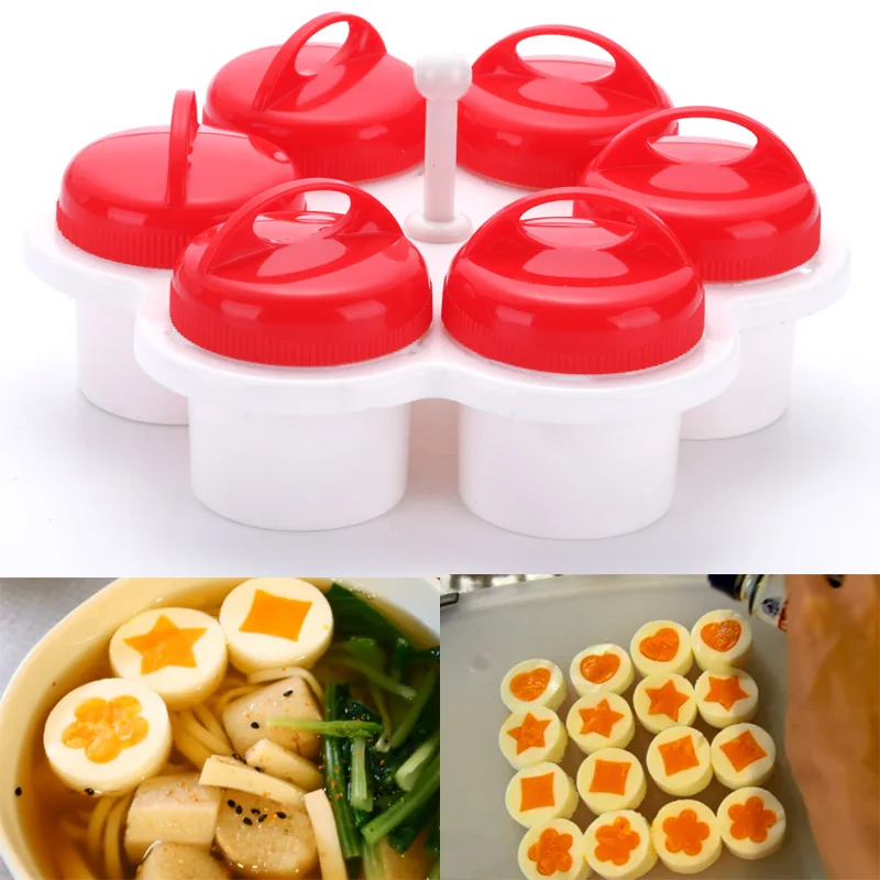 

Egg Tools 6 Pack Food Grade Silicone Boiler Hard Soft Boiled Cooker Kitchen Tool