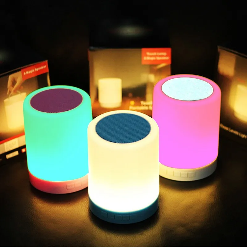 

FENGLAIYI USB Rechargeable Touch Switch Bluetooth Glare Colorful RGB LED Night Light Interior/Bedside Lamps Kids Lamp