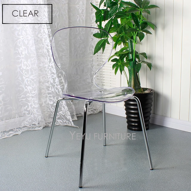 Moderne Empilable Design Transparent Acrylique Salle à Manger Chaise