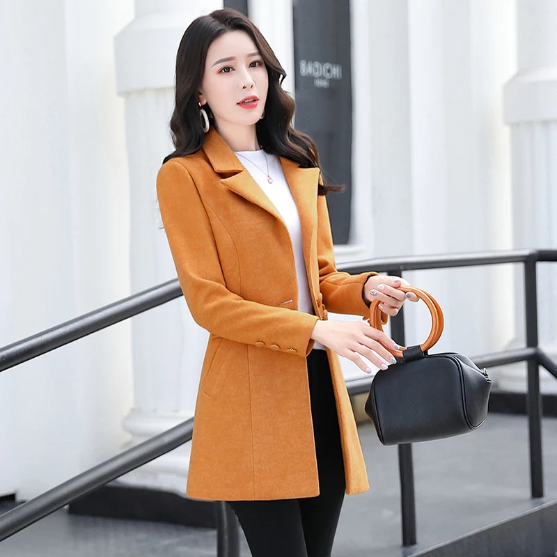 Tops Blue 2018 Hiver Longues yellow Ky360 De green Femmes Femme pink Nouveau Coréenne Mode Long Automne Manteaux Manches camel Laine FrZOFw7q