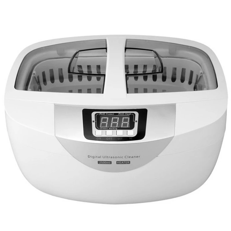 

Hot TOD-Ultrasonic Cleaner Jewelry Watches Instrument Of Manicure Nail Cleaner 2.5L 60W 40Khz Heating Ultrasonic Bath-Us Plug